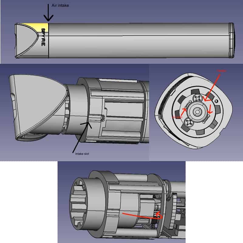 Spyre heating chamber