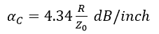 Conductor loss in a transmission line