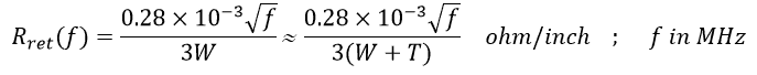 Formula for return signal resistance