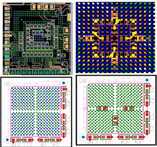 Placement of capacitors in Processor/FPGA