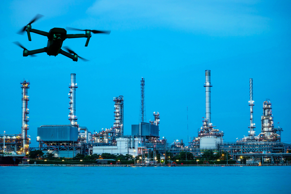 Industrial inspection by a Drone