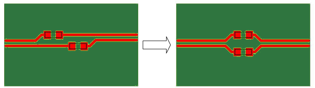 Differential Traces with Coupling Capacitors