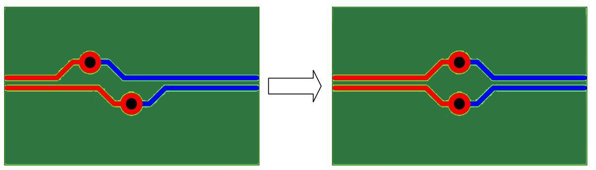 Differential Lines with Vias