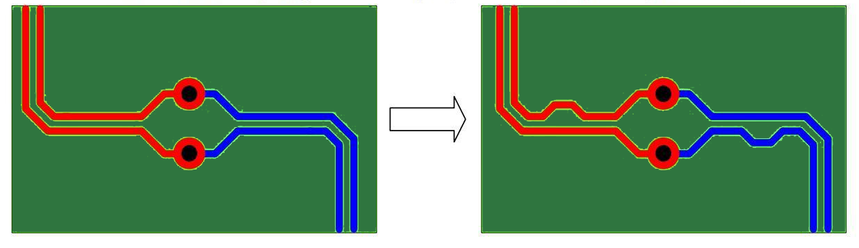 Compensating Trace Length Differences in high speed circuits