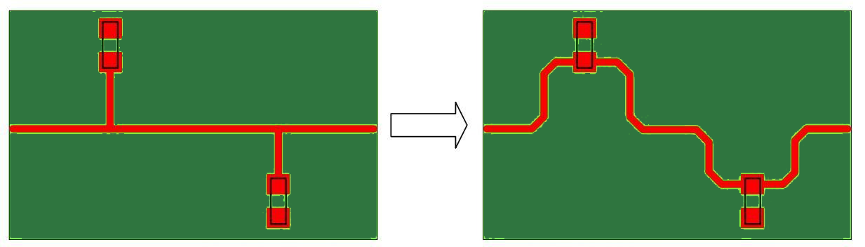 Avoiding Trace Stubs in high speed circuits