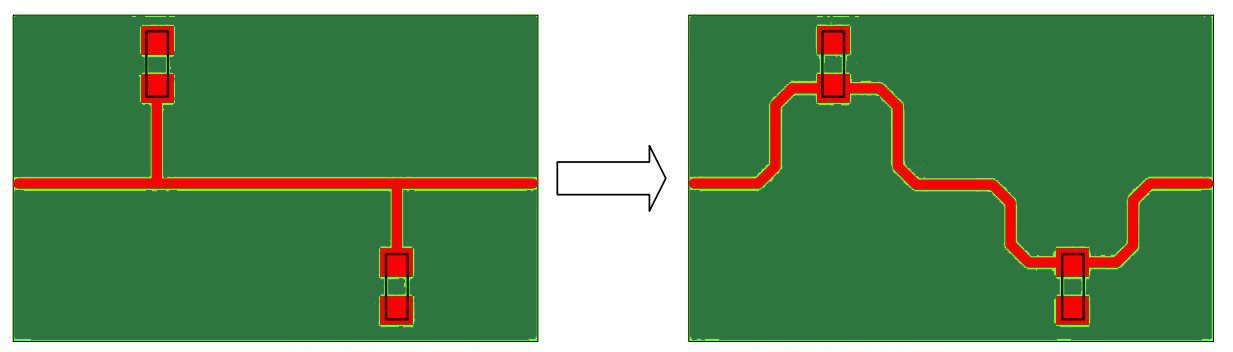 Stub traces in a PCB cause reflections