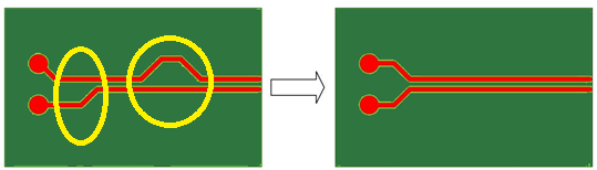 Routing Differential pair symmetrically