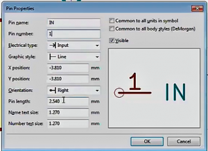 How to place the pins in KiCad