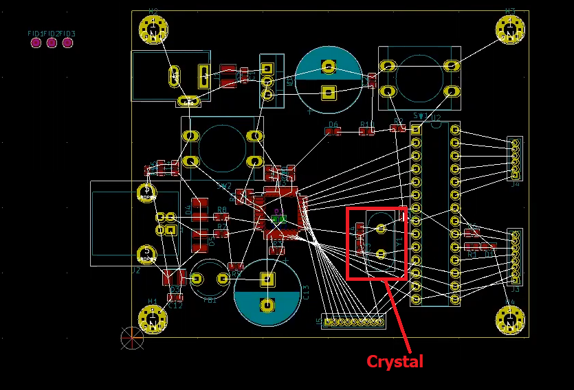 placing crystal in kicad