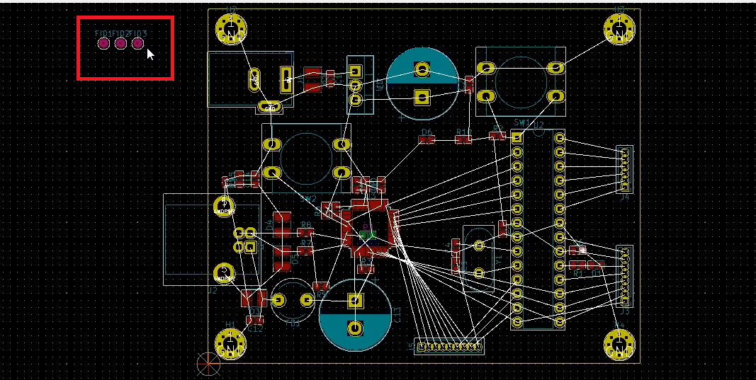 How to route fiducials in Kicad