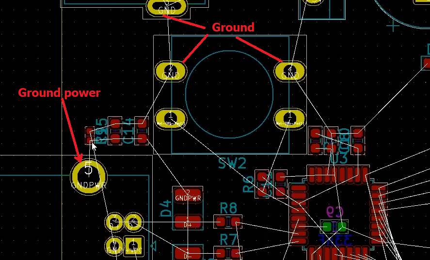 How to pour layers in Kicad