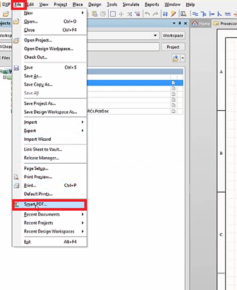 How to export PDF in altium