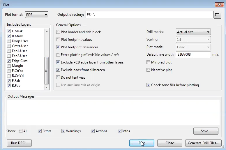 pdf export kicad