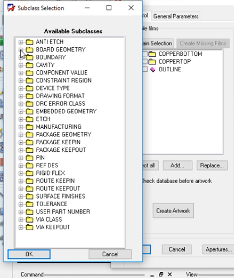 How to select subclass in Allegro PCB editor