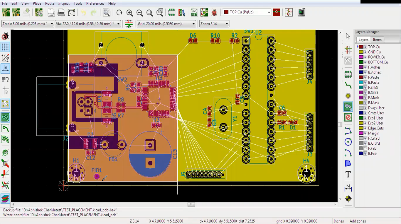 KiCad Drawing a Plane