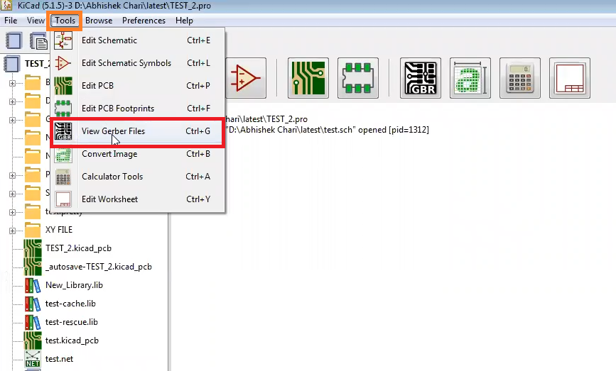 How to use gerbview in Kicad