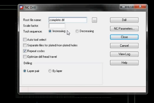 How to configure NC drill file in Allegro