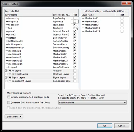 How to export ODB++ in altium