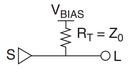 Active parallel termination for impedance matching