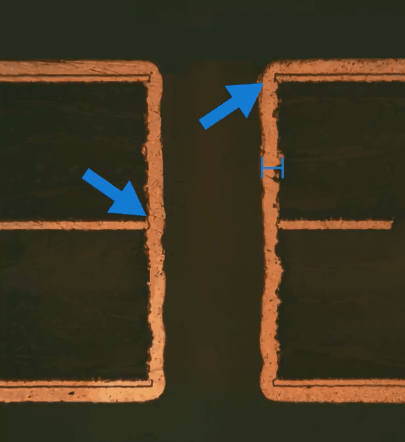 Cross-section of plated through hole