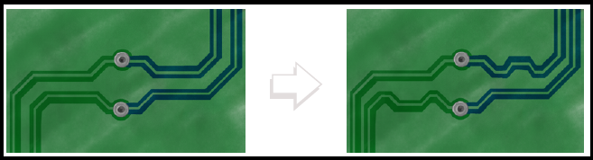 Differential pair routing for length mismatch