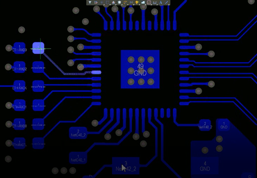 Interactive routing in Altium for single-ended traces