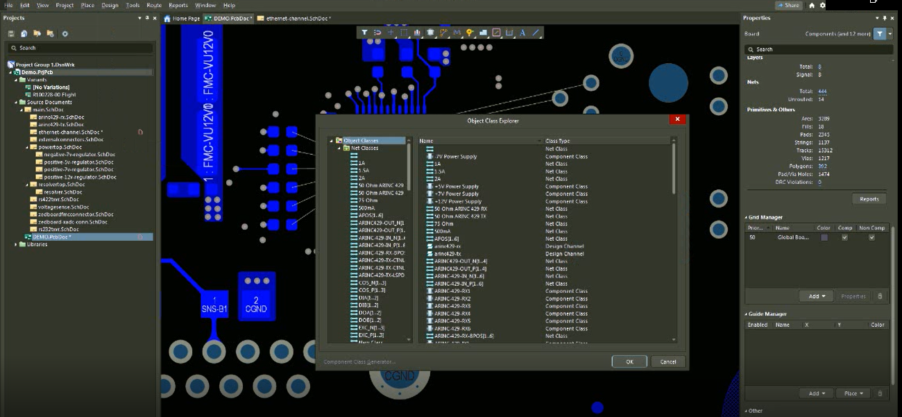 Net classes using Altium designer