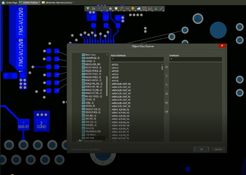 Give class name using Altium designer