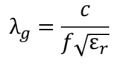 guided wavelength in a stripline