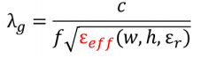 guided wavelength in a microstrip