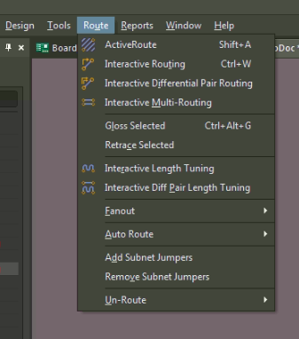 Steps to access interactive routing 