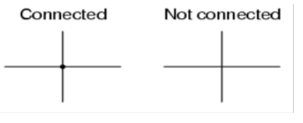 Intersecting wires in PCB schematic