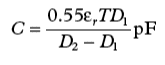 PCB via parasitic capacitance formula