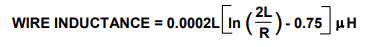 Wire inductance calculation