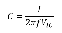 Size of a decoupling capacitor for analog PDN