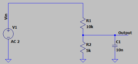Voltage divider circuit with AC input