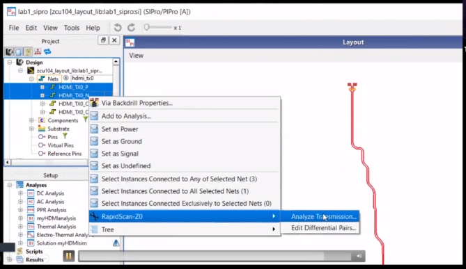 Steps to run RapidScan in Keysight EDS