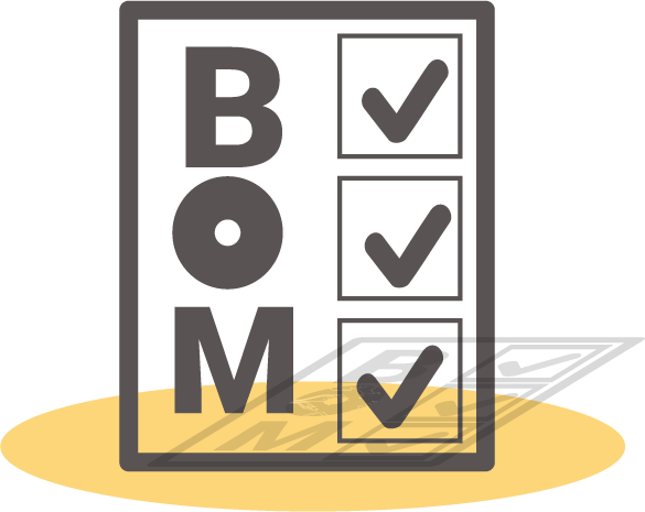 Bill of materials (BOM) required for a PCB