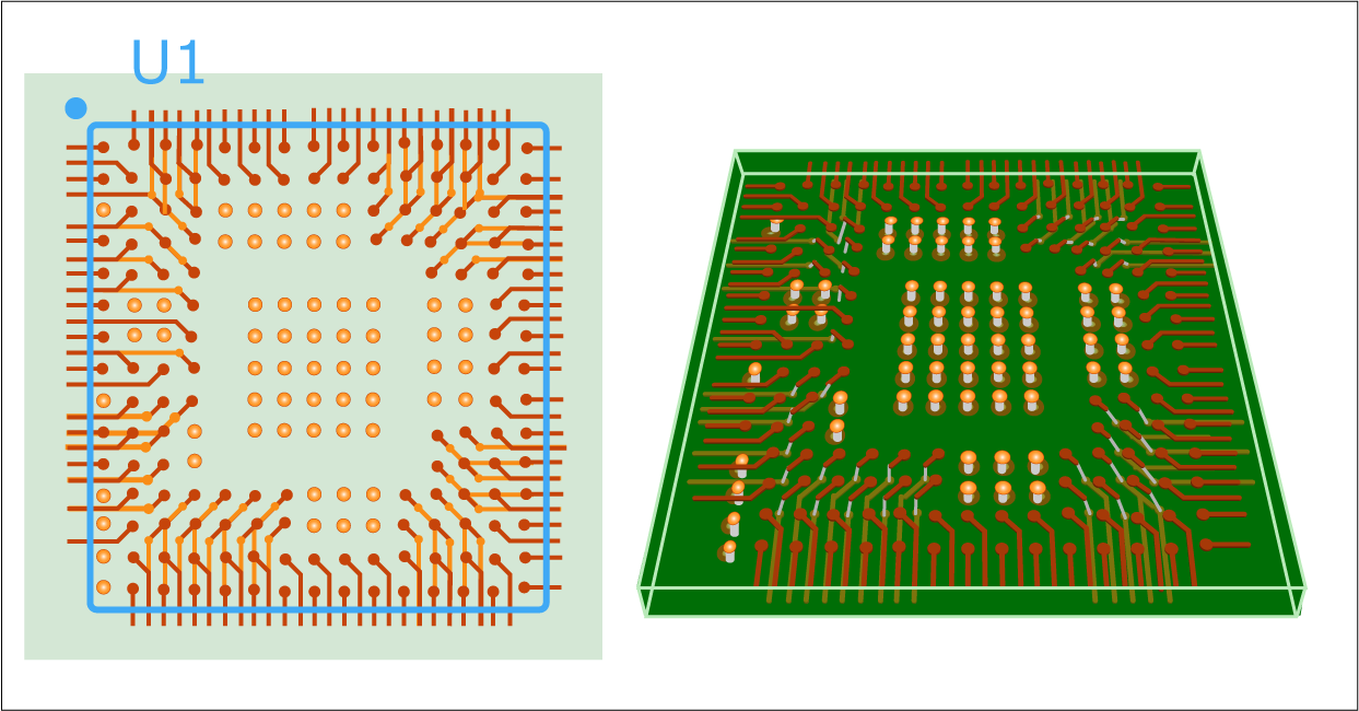 Dogbone fanout BGA escape routing method