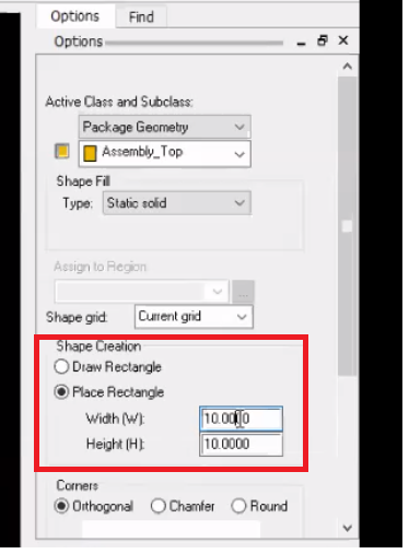 Assembly_Top specifications in Allegro