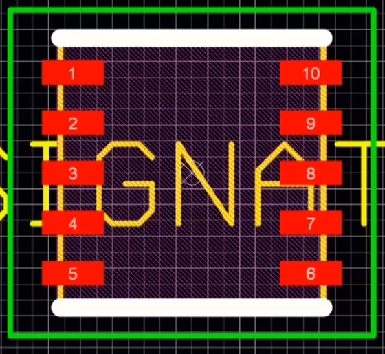 Complete footprint generated in Altium Designer