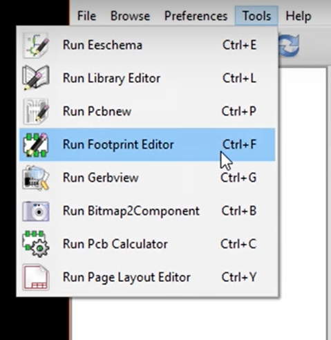 Footprint editor in KiCad