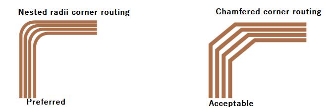 Parallel circuit routing variations for flex circuits