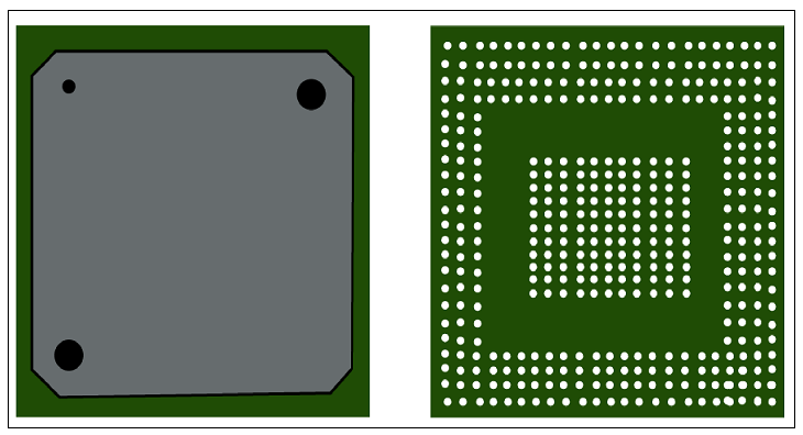 BGA component land-pattern