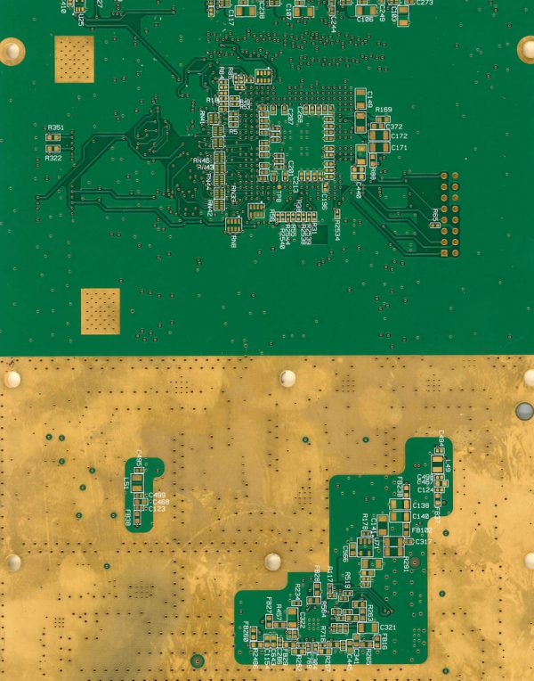 The surface of a flexible circuit board