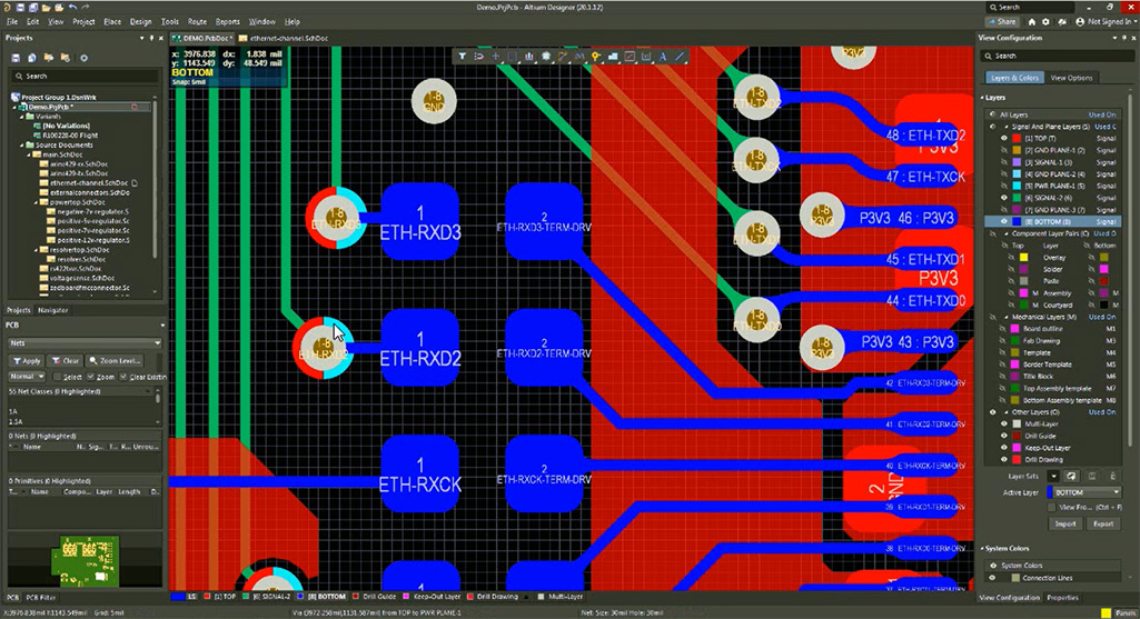 PCB Back drill display