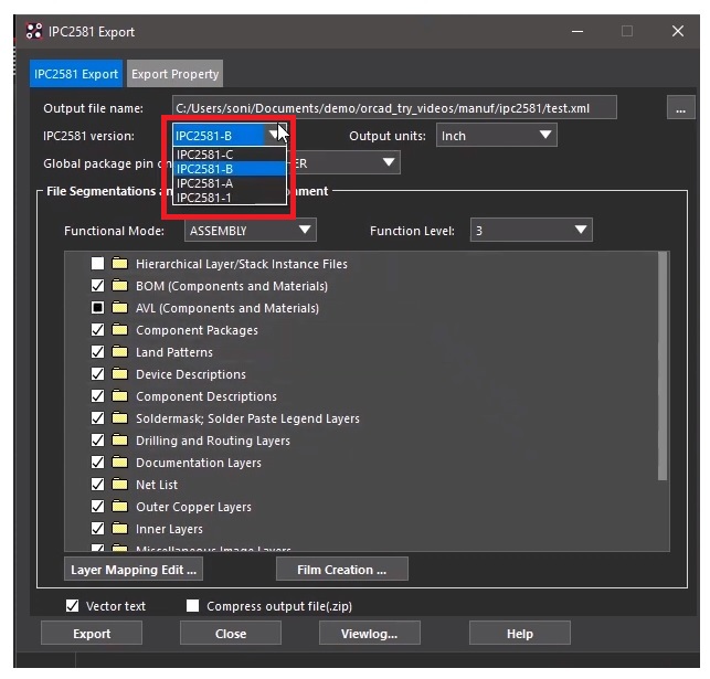 IPC-2581-export-from-cadence-select-revision-and-unit.jpg