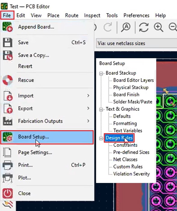 Steps to access design rules in KiCad steps-to-access-design-rules-in-kicad.jpg