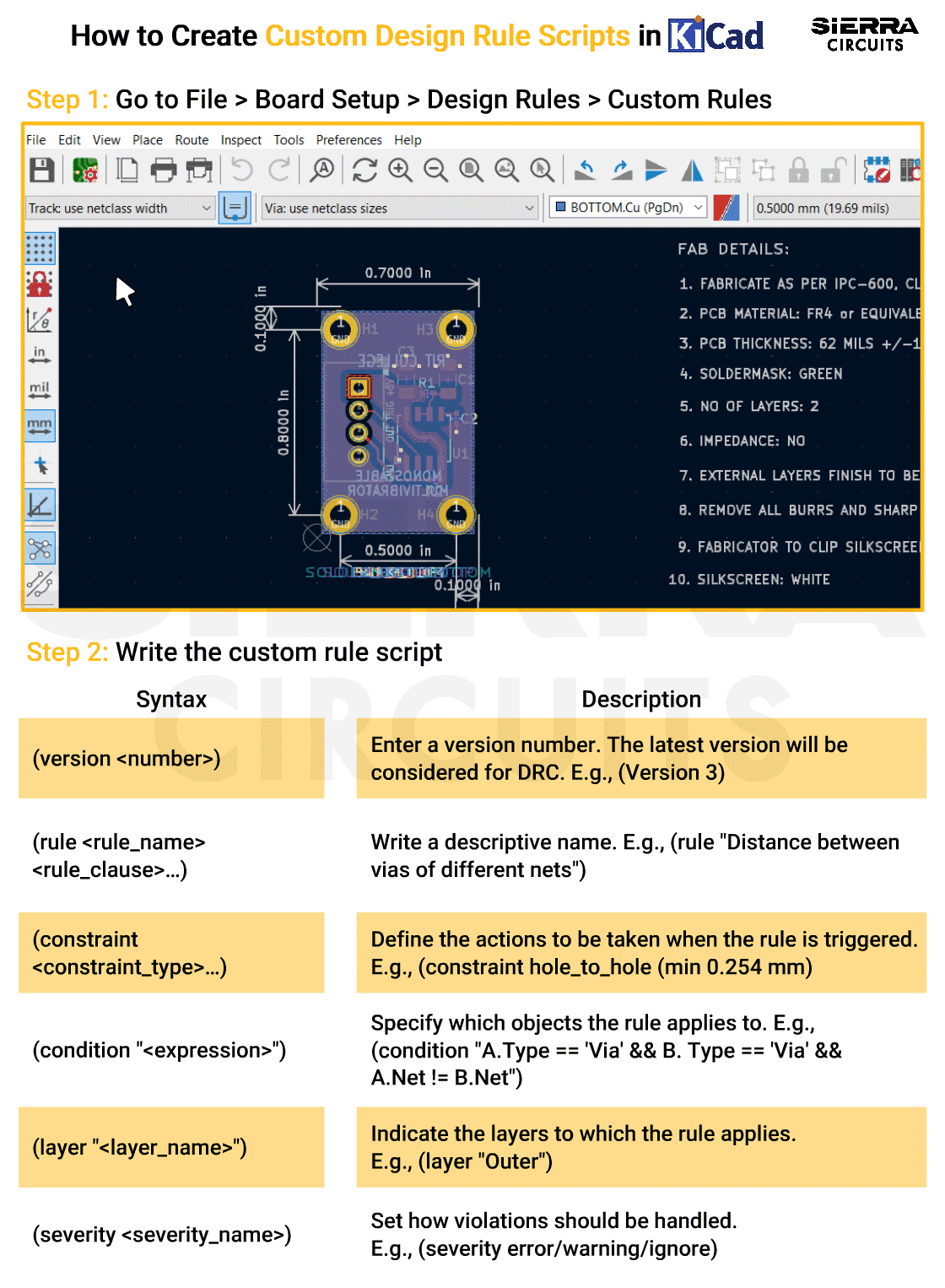 Creating custom rules in KiCad. creating-custom-design-rule-script-in-kicad.gif