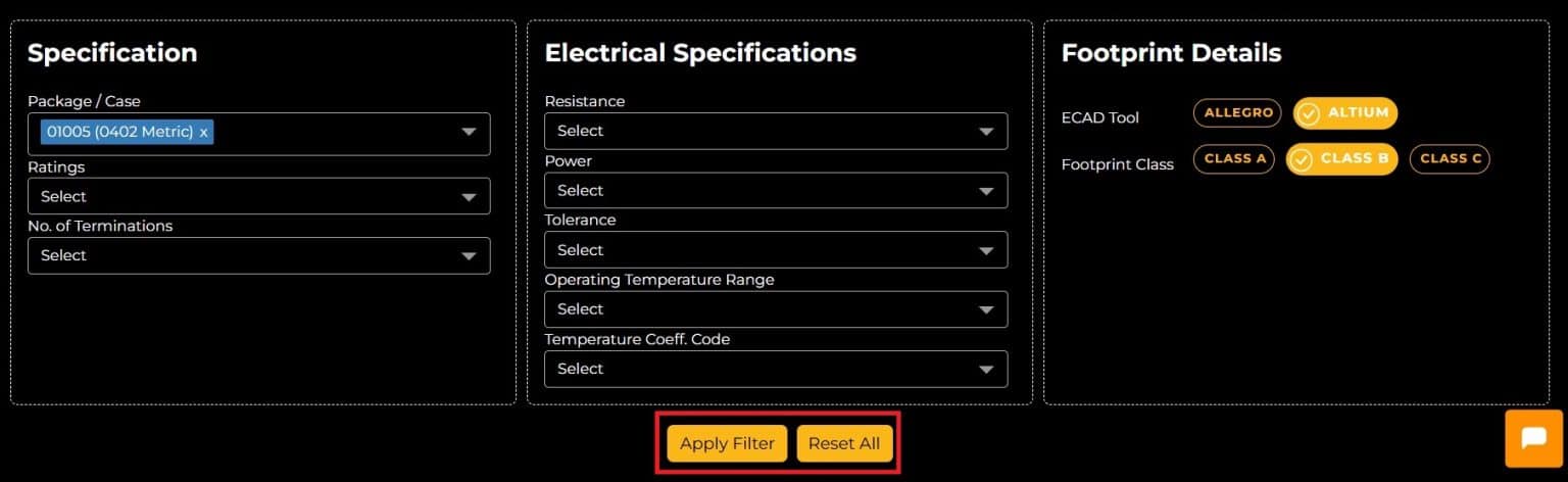 Components Selector Chart Component Selector | Sierra Circuits